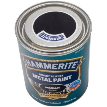 Metāla krāsa Hammerite Silkemat, melna, 750 ml