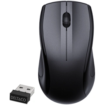 Wireless optical mouse DELTACO, USB receiver, 3 bu