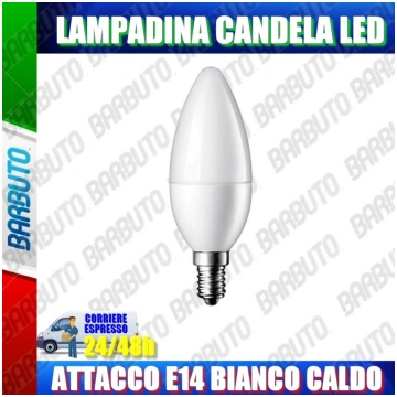 LAMPADINA LED CANDELA 6W E14 3000K LUCE CALDA Alph