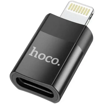 Adapteris USB-C uz Lightning Hoco UA17 melns