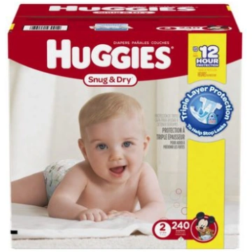 Huggies Snug & Dry - 240 pieces, Size 2 - Disney M