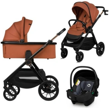 Lionelo Layla 3in1 Brown Rust bērnu ratiņi