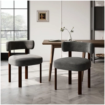 COLAMY Mid-Century Modern Design Sherpa Dining Cha