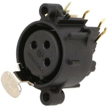 Connector: XLR; socket; female; PIN: 3; angled 90°