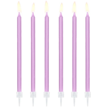 Sveces tortei violetā krāsā,12 gab