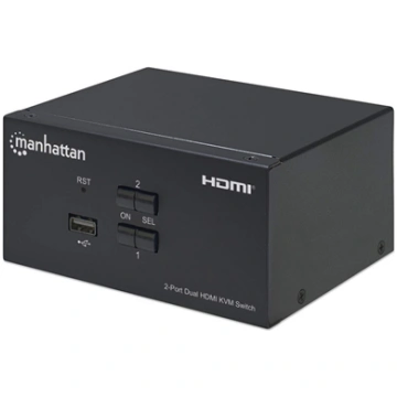 Manhattan HDMI KVM Switch 2-Port, 4K@30Hz, USB-A/3
