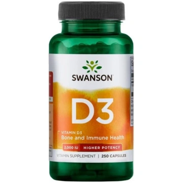 Swanson D-3 vitamīns, 2000 SV - 250 kapsulas