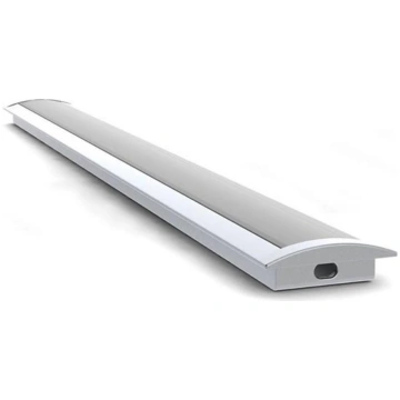 RECESSED SLIMLINE WIDE 8 mm - ANODIZED IN SILVER -