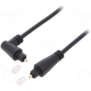Cable | Toslink plug,Toslink plug angled | 2m | bl