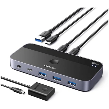 UGREEN USB C slēdzis 2PC USB 3.0 slēdzis ar 1 x US