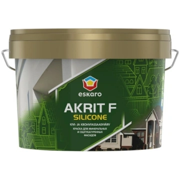 Ūdens bāz.krāsa minerālām fasādēm Akrit F Silicone