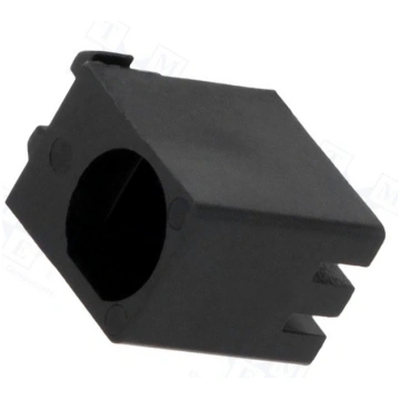 LED housing; 3mm; polyamide; angular; 3 PIN; black