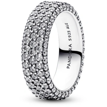 Pandora Timeless gredzens ar trīs Pavé rindām - 48
