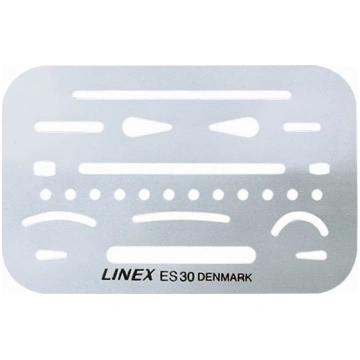 Linex Linex Schablone 26 Offnungen Desk ruler 1004