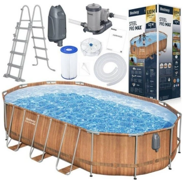 Bestway karkasa baseins 610x366x122 dēlis 10in1 sū