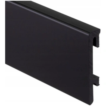 PVC Grīdlīste Bravo 80, Black, 240 x 8 x 1,6cm, Yu