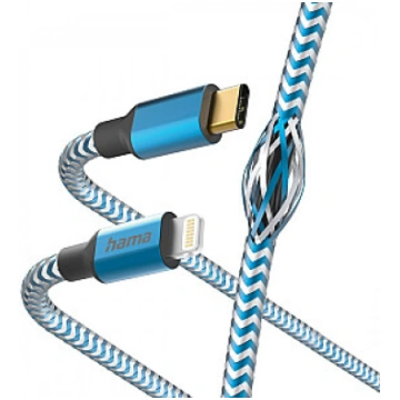 Lādēšanas kabelis 1,5 m USB-C lightning zils HAMA 
