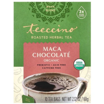Teeccino, Organic Roasted Herbal Tea, Maca Chocola