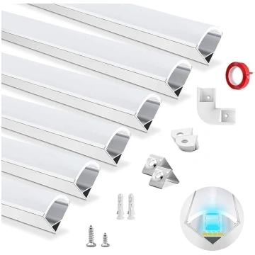 HOMMAND 6 x 1 m / 3,3 pēdas LED kanāls V-veida LED