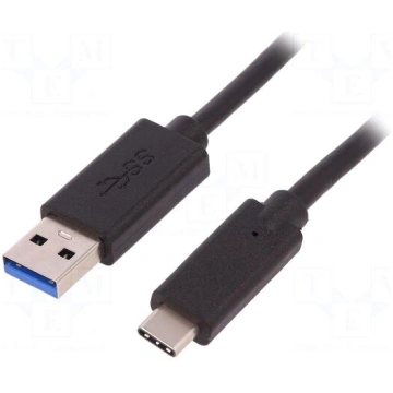 Cable | USB 3.0 | USB A plug,USB C plug | 1m QOLTE
