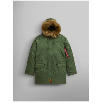N-3B SLIM FIT PARKA - SAGE / S