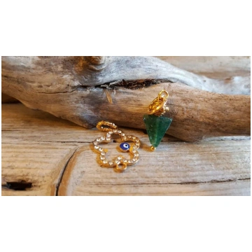 Svaru pārticības amulets - Avanturīna kulons ar pu