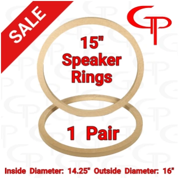 15" Speaker Rings Pair GP Car Audio