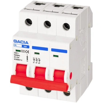 DL-125 3P 16A modulārais slēdzis GACIA EB109369998