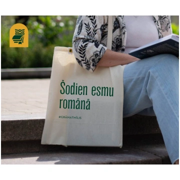 Auduma maisiņš Šodien esmu romānā (bēšs)