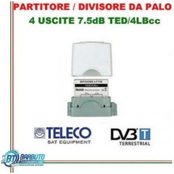 PARTITORE / DIVISORE DA PALO A 4 USCITE CONNETORI