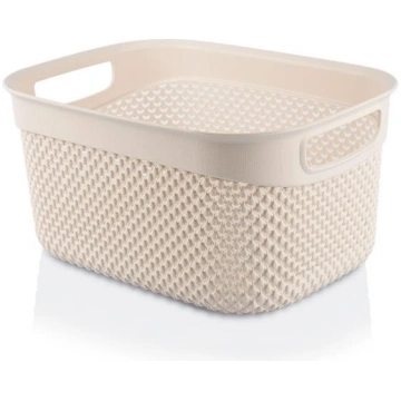 DROP DESIGN BASKET (29x21x15CM) 6.6L M-163-CREAM (