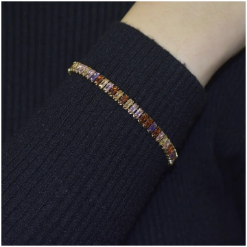 Bracciale Rainbow Baguette - Gold