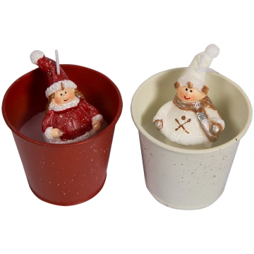 Svece glāzē SANTA, 5.5cm, dažādās krāsās Cits