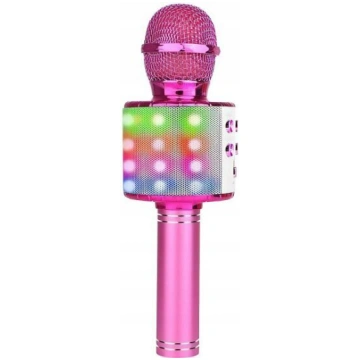 Bluetooth mikrofons ar LED apgaismojumu, rozā Nav 