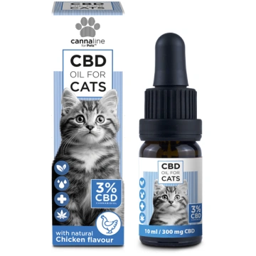 CBD eļļa kaķiem 3%, 10ml ar dabīgu vistas garšu, C