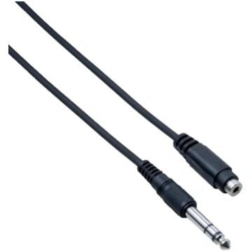 3,5mm stereo ligzda - 6,3mm stereo jack pagarinātā