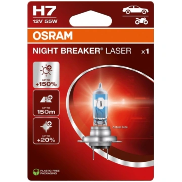 12V H7 PIRN 55W PX26D NIGHT BREAKER LASER II +150%