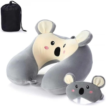 Memory Foam ceļojuma spilvens ar acu masku – ērts 