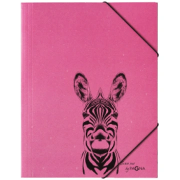 Mape PAGNA Zebra A4, elastīga, ar gumiju, rozā 200