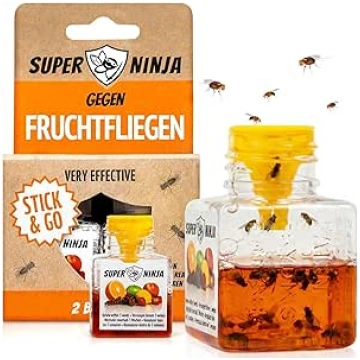 Super Ninja Fruit Fly Trap - Standard Pack - 2 Tra