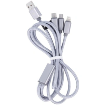Maxlife 3in1 cable USB - Lightning + USB-C + micro