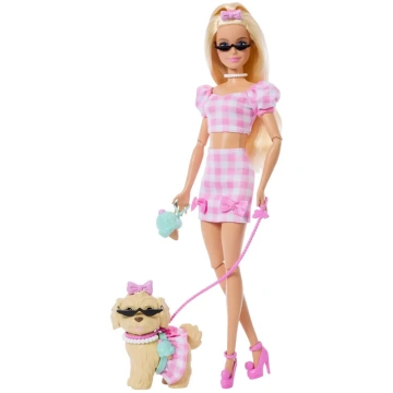 Barbie - Twinning Looks Fashion Doll With Pet Dog,
