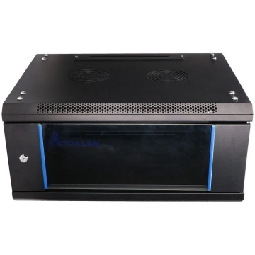 Serveru skapis Extralink Wall cabinet 4U black gla