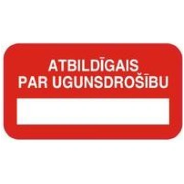 Zīme "Atbildīgais par ugunsdrošību" | 1805042 Unkn