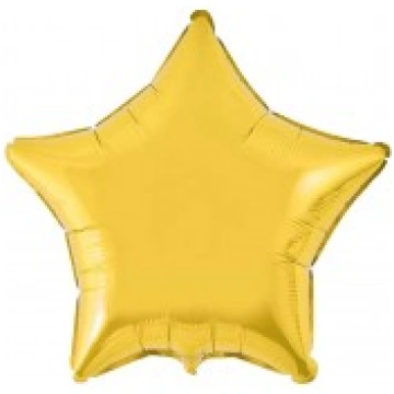 Folijas balons zvaigzne, zelta, spīdīga, 81cm, Fle