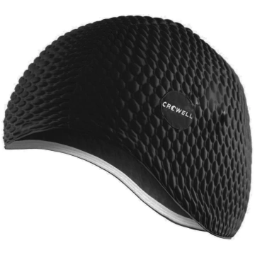 "Crowell Java Bubble Swim Cap Black Colour1