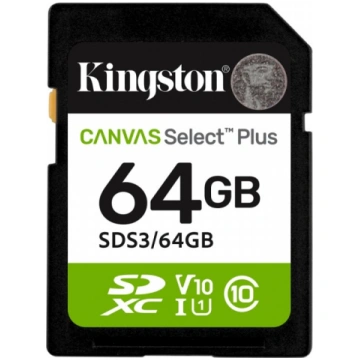 Kingston Memory card SD 64GB Canvas Select Plus Ge