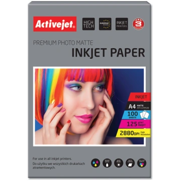 Activejet AP4-125M100 matt photo paper for ink pri