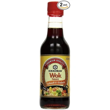 KIKKOMAN wok mērce, 2 gab. iepakojums (2 x 250 ml)
