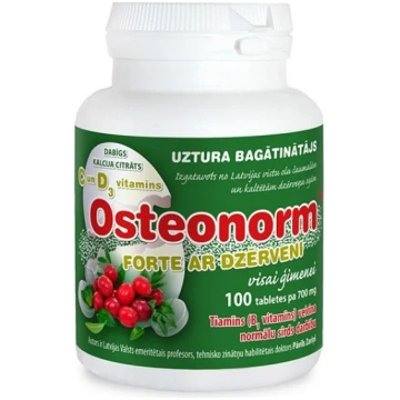 Osteonorm forte ar dzērveni 700mg (100 tabl.)
